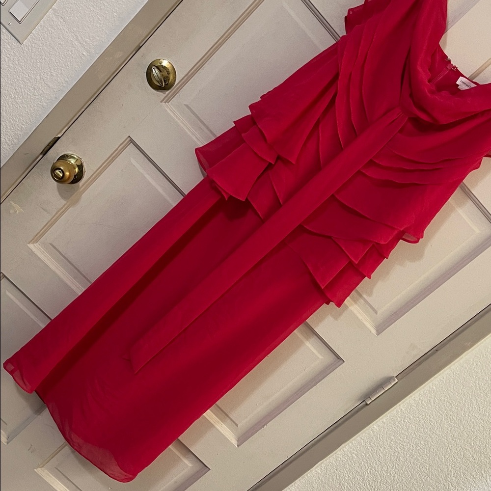 Lovers + Friends Vibrant Red Asymmetrical Dress